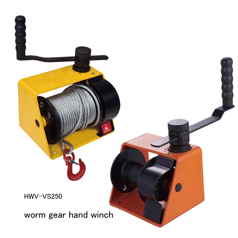 HWV VS Heavy Duty Worm Gear Hand Winch med Selflock